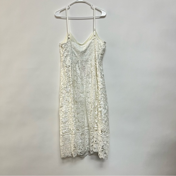 NWT Ted Baker White Ivory Lace Midi Dress Bridal Wedding Ted 5 US 12 XL $519 - Picture 6 of 10